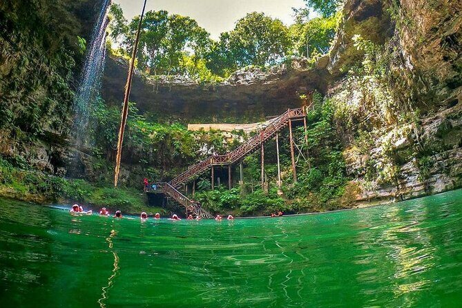 Amazing tour of Chichen Itza and Swimming in cenote - Maya Park cenote swim: lockers, life vests, and real water time