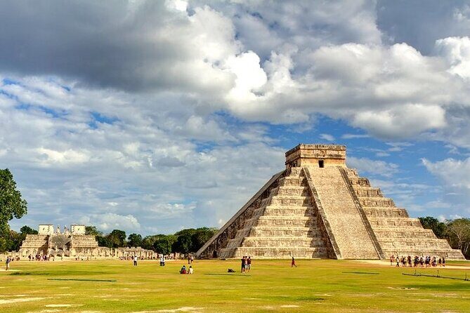Full-Day Chichen Itza, Coba, cenote Ik Kil and Tulum Private Tour - Tulum ruins: clifftop views plus the tram-style approach